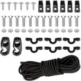thumbnail image 2 of Kit De Montaje De Cubierta De Kayak Juego De Montaje De Cuerda Elástica De 8 Pies Con Cordón De Nylon Elástico Tornillo De Acero Inoxidable Anillos En C Ganchos En J Traje De Almacenamiento Advancent VI009403-01, 2 of 7