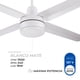 thumbnail image 5 of Narvik, Ventilador de Techo Industrial, Blanco, 56 pulgadas, con Luz, Control de Pared, Nuevo, 5 of 8