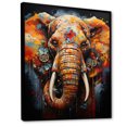 thumbnail image 2 of Designart "Cityscape Of Graffiti Pachyderms I" Animals Elephant Floater Framed Wall Art Prints, 2 of 5