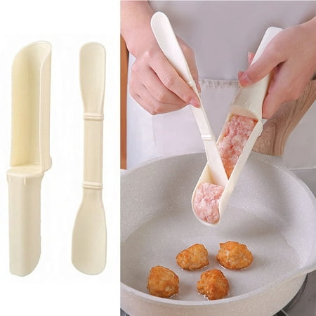 

1 PCS Meatball Maker Plastic Meatball Maker Plastic Meat Baller Spoon with Cutting Spade Kitchen Cooking Tool Fish Ball Burger Mold for DIY Meatball