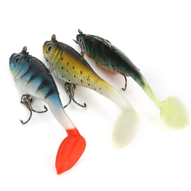 T Tail Lures,Fishing Lure TTailed Bright Soft Bait Fishing Bait