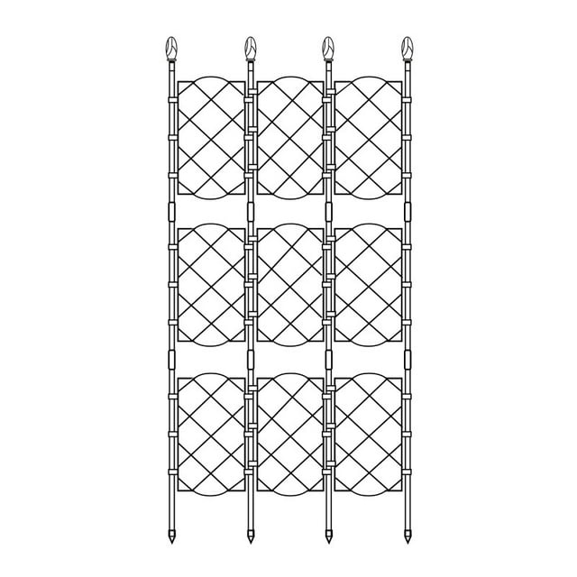 Plant Climbing Rattan Frame Outdoor Climbing Plant Garden Trellis Potted Plant Trellis Plant Support Screen Style Frame