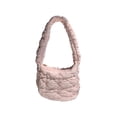 thumbnail image 2 of Bolso de hombro para mujer, bolso de compras, tamaño mediano, bolso de trabajo, bollo de masa, vacaciones Rosa, 2 of 9