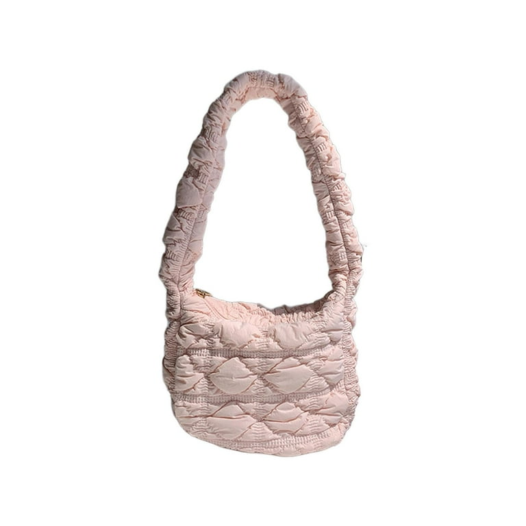 Puffer Shoulder Bag Quilted Tote Bag for Women Underarm Bags Beach