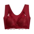 thumbnail image 2 of Ladies Fashion Charming Comfortable Breathable No Steel Sexy Lace Front Buckle Bra Woman Underwear, 2 of 9