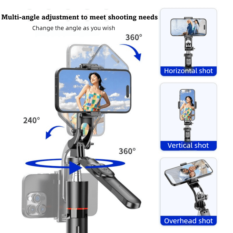 6-in-1 Selfie Tripod with Dual Fill Lights & Wireless Remote Portable Adjustable Phone Holder for Mobile Phone Camera Travel Camera Detachable Bluetooth Remote Travel Creation Tripod Stand