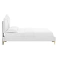 thumbnail image 5 of Modway Portia Performance Velvet Full Platform Bed in White, 5 of 10
