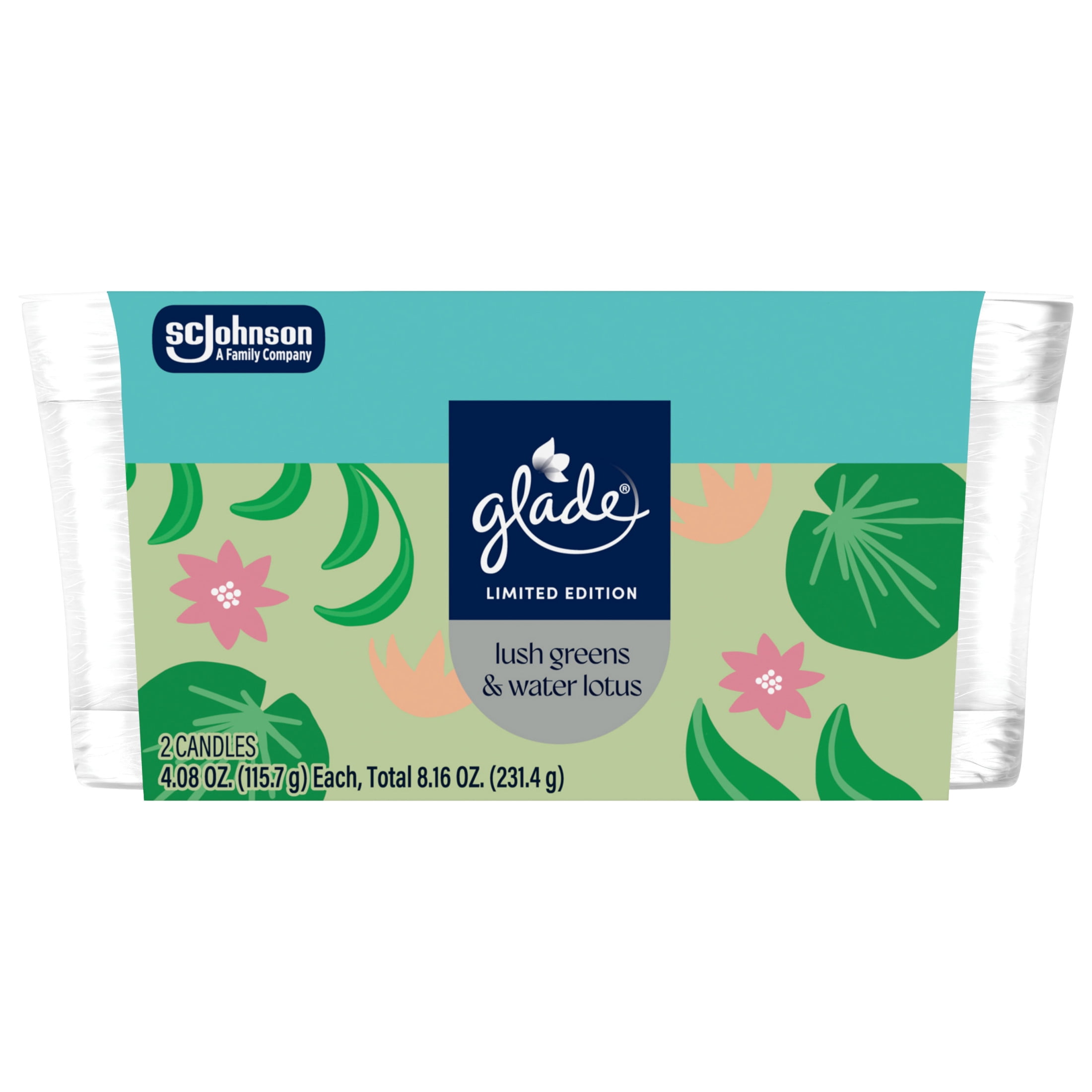 Glade® Jar Candle, Lush Greens & Water Lotus, 4.08oz., 2 Count
