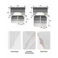 thumbnail image 6 of Black Grey Striped Kitchen Curtains Swag Valance and Tier Curtains Set 24 Inch Length, Farmhouse Modern Rod Pocket Drape Panels Pair Swag Curtains for Bathroom/Cafe/Window, 6 of 6