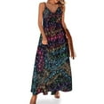 thumbnail image 1 of MARDI GRAS: Vestido sin mangas con estampado de cuentas para celebración de Nueva Orleans, vestidos de noche elegantes para mujer 2024, vestido lindo, 1 of 7
