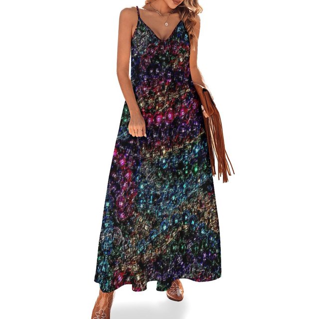 MARDI GRAS: Vestido sin mangas con estampado de cuentas para celebración de Nueva Orleans, vestidos de noche elegantes para mujer 2024, vestido lindo