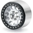 thumbnail image 6 of RCLIONS 4PCS 2.2inch Beadlock Wheels 35mm RC 2.2 Aluminum Rims for AXIAL Wraith RR10 90048/90018 TRX4 1/10th RC Crawler Truck Car (Silver), 6 of 7