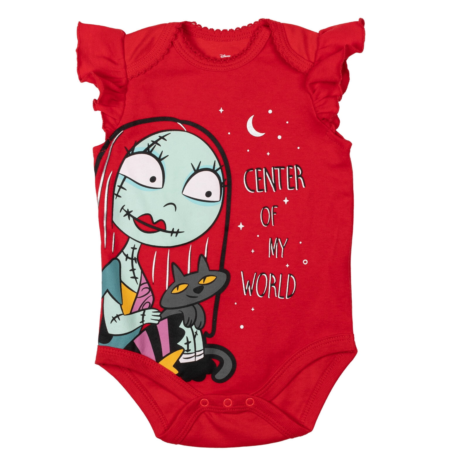 Disney Nightmare Before Christmas Jack Skellington Sally Infant Baby Girls 5 Pack Cuddly Short Sleeve Bodysuits Multicolor 24 Months