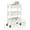 WHT, variant on SunnyPoint 3-Tier Compact Rolling Metal Utility Cart with Caster Wheels, TURQ