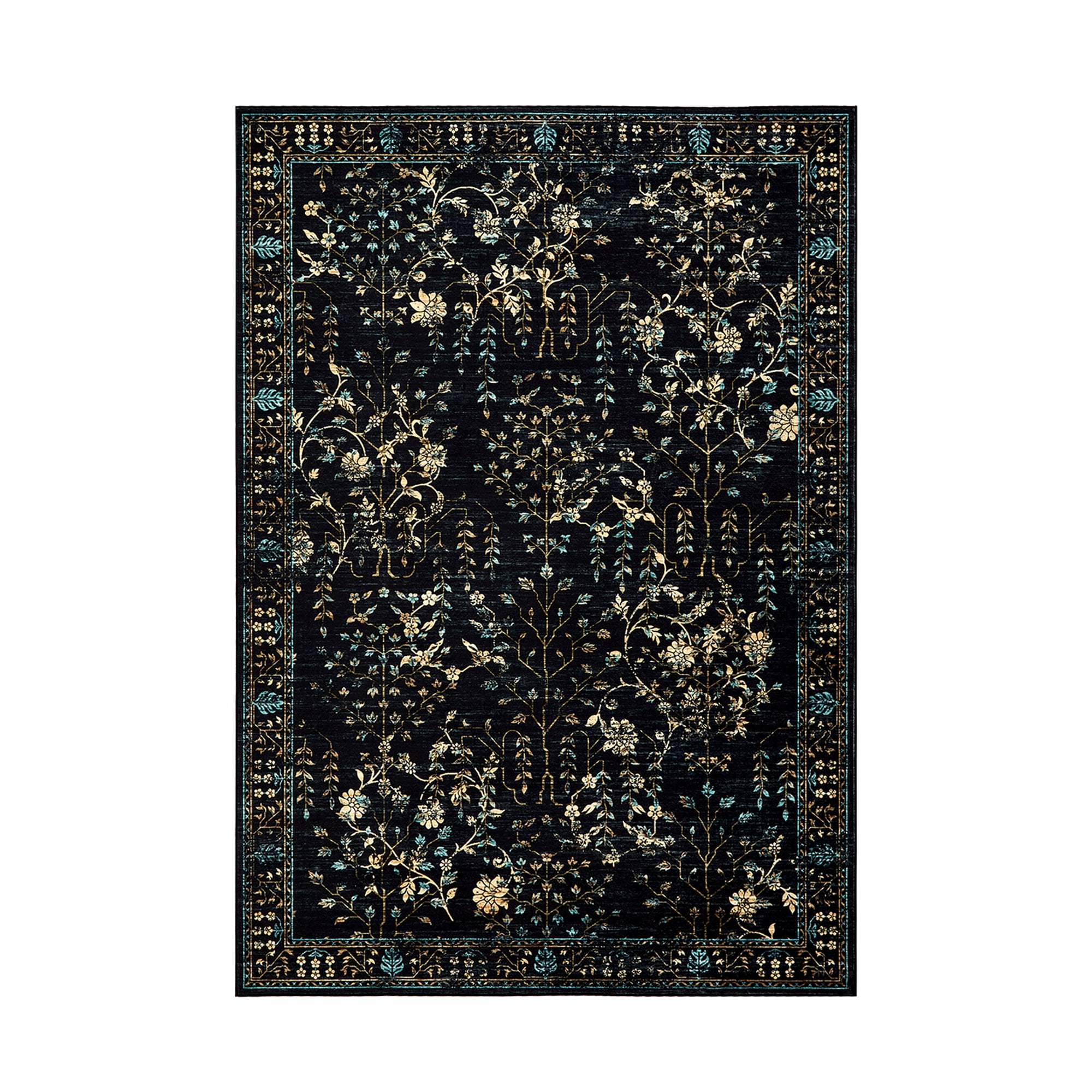 Area Rug for Living Room, Vintage Retro Boho Rug, Washable Non Slip & Low Pile Carpet for Living Room, Bedroom, Dining Room