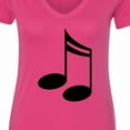thumbnail image 4 of Inktastic Music Notes for the Music Lover Women's V-Neck T-Shirt, 4 of 5