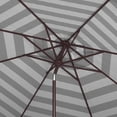 thumbnail image 3 of Safavieh Vienna 11ft Round Crank Metal Umbrella in Black and White, 3 of 6