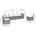 thumbnail image 2 of vidaXL 6 Piece Patio Sofa Set with Cushions Brown Poly Rattan, 2 of 4
