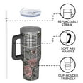 thumbnail image 4 of OBREWU Pioneer Flower Tumbler with Handle and Lid,Pioneer Flower 40oz Double Wall Vacuum Insulated Tumbler,Cups Gift for Women and Men, 4 of 7