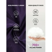 CAMEL Unisex Puffer Coats Jacket Lightweight Mens Womens Down Alternative Packable Winter Outerwear Coats Purple