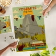 thumbnail image 2 of Lantern Press 1000 Piece Jigsaw Puzzle, Yosemite National Park, California, Half Dome, Geometric National Park Series, 2 of 5
