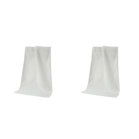 Masteelf 2pcs 30x70cm Microfiber Cleaning Cloth Car Wash Towel Rags Kitchen Dish Towel Drying Absorber Household Cleaner for Polishing Waxing ( White )