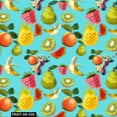 thumbnail image 1 of FREE SHIPPING!!! Fun 3D Fruit Design 100% Cotton Quilting Fabric for DIY Projects by 75 YARDS - (Mint, Kiwi, Yellow, Red and Orange) - PRINT FABRIC, 1 of 2