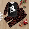 thumbnail image 2 of GPOECD Ensemble Assorti Parent-Enfant Imprimé Lettre Manches Longues Haut Pantalon Tenue de Maison Automne Hiver Rouge, Enfants-8-9 Ans, 2 of 9