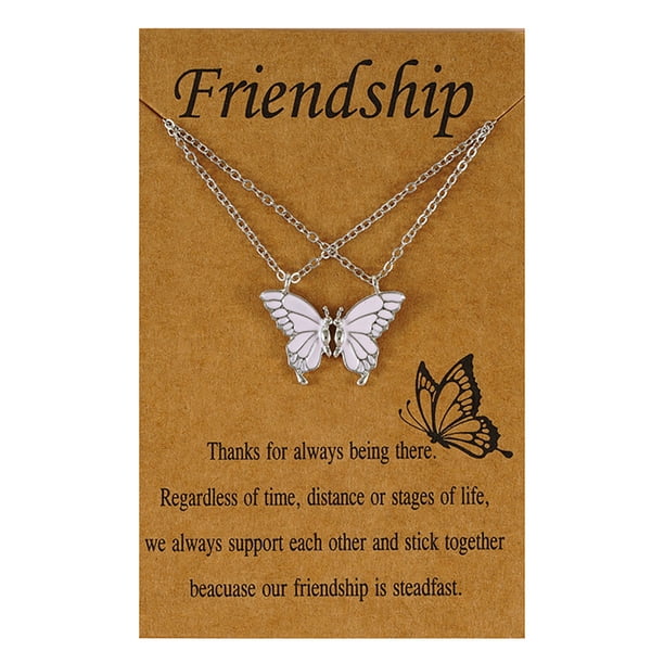 Collar de la Amistad 2 Mejor Amigo Collar Regalos para Niñas Mujeres Distancia Regalos de Cumpleaños