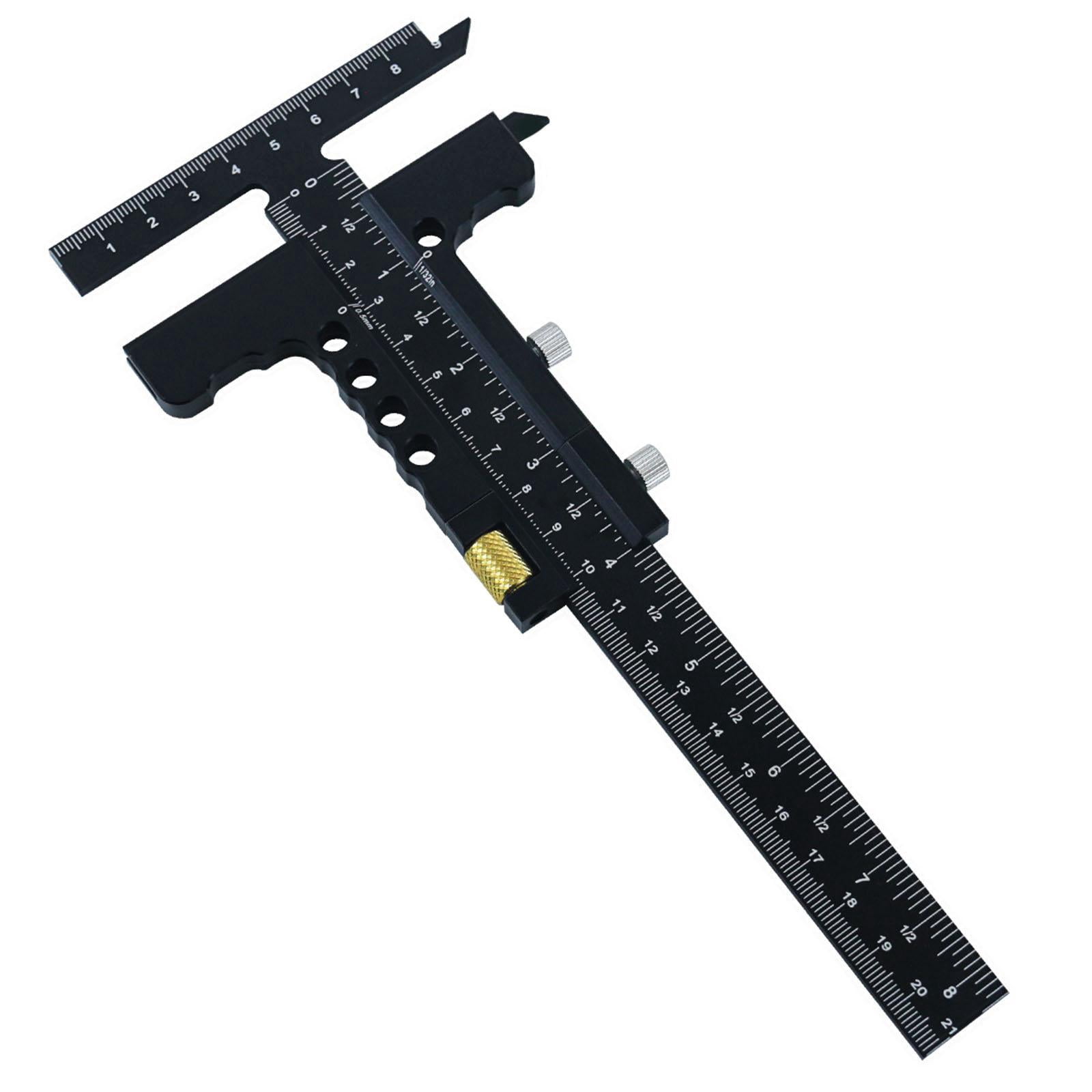 koolsoo Wood Workings Multifunctional Caliper Slide Caliper Easy to Use DIY Accessories Marking Measuring Gauge for Home Woodworker With Fine Tuning