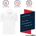 thumbnail image 2 of Premium Boys High Moisture Wicking Polo T Shirts, 2 of 4
