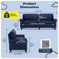 thumbnail image 2 of Serta Copenhagen 78" Rolled Arm Sofa with Removable Covers Navy Blue, 2 of 16