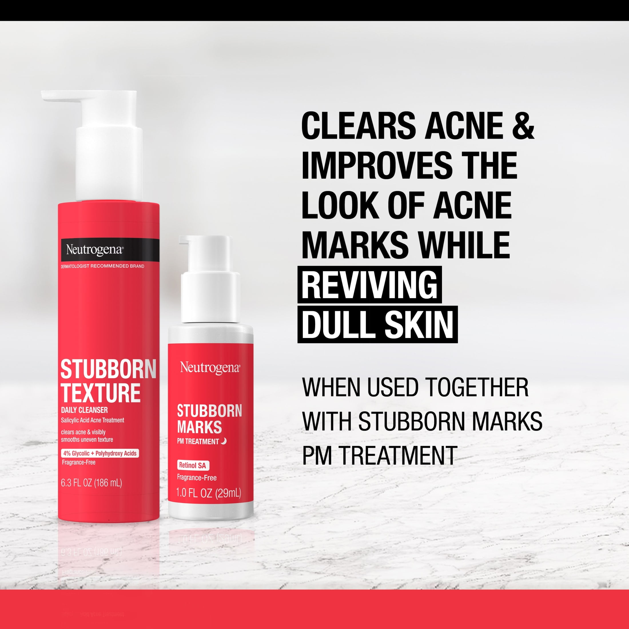 Neutrogena Stubborn Texture Daily Acne Facial Cleanser, 6.3 fl. oz