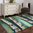 thumbnail image 5 of Vintage Trunk Area Rug 3x5 Washable Rug Non Slip Sage Green Leaf on Branch Wood Grain Large Area Rug Indoor Floor Carpet for Entryway Bedroom Kitchen Living Room Home Office Dining Room Nursery, 5 of 8