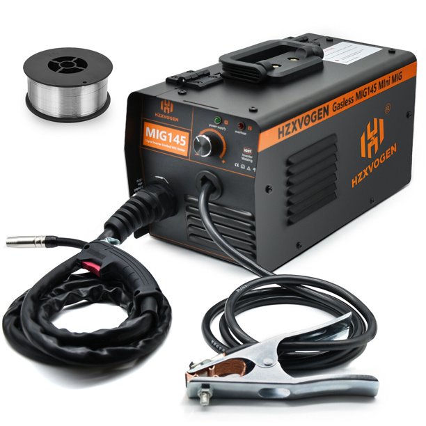 HZXVOGEN 220V 140A MIG Welder No Gas Welding Machine + 1KG 0.8mm Flux Core