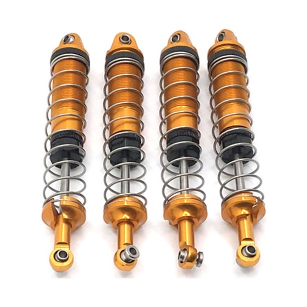 Tholdsy Paquete de 4 1/12 Control remoto Amortiguador de coche Reemplazo del kit de amortiguador Kits de construcción modelo Oro