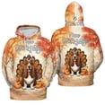 thumbnail image 3 of Happy Thanksgiving Basset Hound Turkey Costume Pumpkins Autumn Leaves All Over Print 3D Hoodie Unisex Merch Hoodies Bassets Dog Breed Lovers Gifts Idea - 13014, 3 of 6