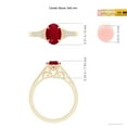 thumbnail image 6 of ANGARA Natural Aeon Vintage Inspired 1.25 ct Ruby Engagement Ring with Milgrain in 14K Yellow Gold for Women (Size-8x6mm) | July Birthstone, Anniversary, Jewelry Gift for Women | Natural Ruby Ring, 6 of 10
