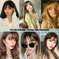 thumbnail image 6 of MORICA Clip in Bangs for Women Human Hair Bangs Clip in Hair Extensions Wispy Bangs Dark Brown Bangs, 6 of 6
