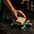 thumbnail image 4 of LEFXSMR Soap Holder, Vintage Casts Iron Turtle Soap Tray, Soap Dish for Bathroom Shower & Kitchen Sponge Caddy, Mint Green, 4 of 6