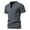 Grey, variant on JIANJIA Mens Polo Shirts Autumn Winter Fashion Deep V Neck Short Sleeve Elastic Bottoming Small Stand Up In Tops Activewear