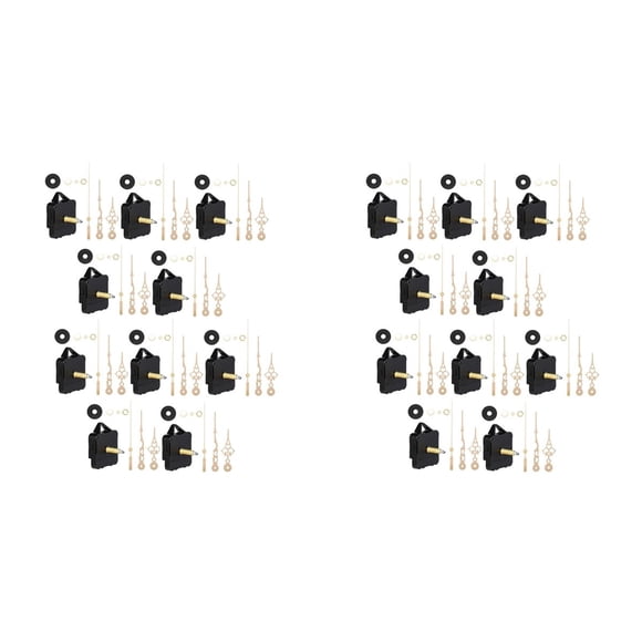 20 Piezas de 31 mm Eje , Mecanismo de Movimiento de Reloj Cuarzo para Bricolaje, Kit de Manecillas, Herramienta de Reparación de Movimiento Reloj Pared, Accesorios y Piezas