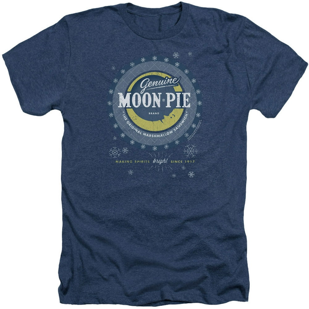 Moon Pie Moon Pie Men s Snowing Moon Pies T shirt Navy Walmart