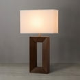 thumbnail image 6 of NOVA of California Julie Standing Table Lamp - Dark Walnut Wood Finish, Weathered Brass, White Linen Shade, 6 of 10
