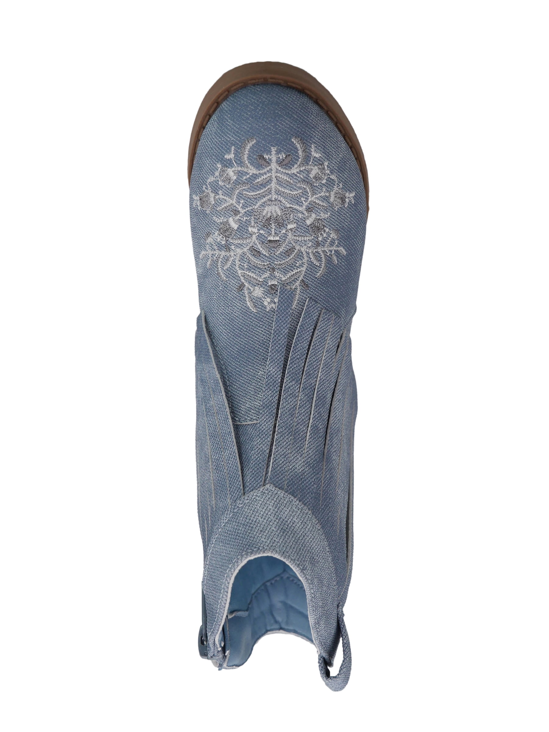 Pawz Little and Big Girls Denim Western Cowgirl Boots