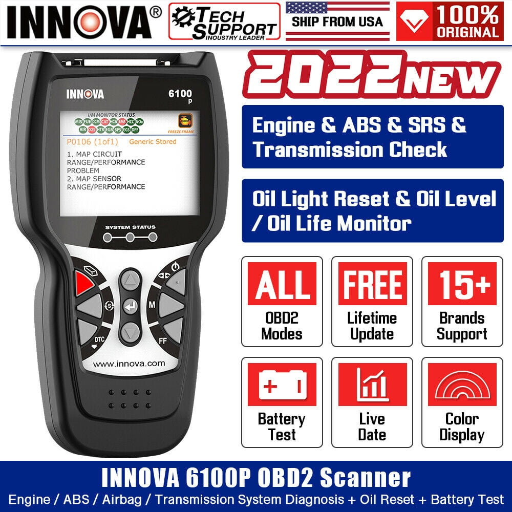 US INNOVA Car OBD2 Diagnostic Scanner ABS SRS Engine Code Reader Tool Oil Reset 