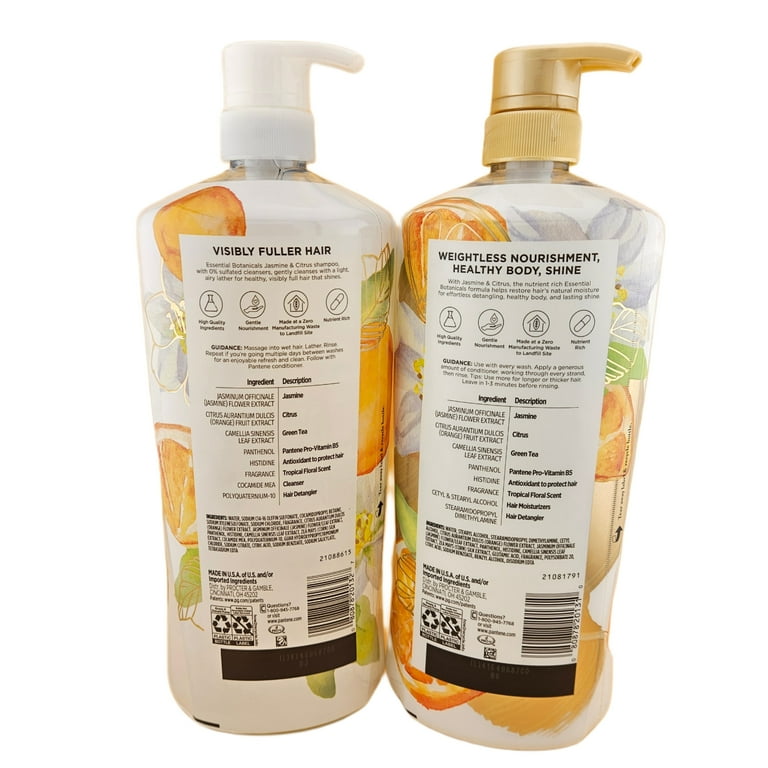 Pantene Essential Botanicals Jasmine and Citrus Shampoo 38.2 oz