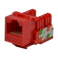 thumbnail image 2 of 50 pack lot Keystone Jack Cat5e Red Network Ethernet 110 Punchdown 8P8C, 2 of 3