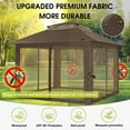 thumbnail image 2 of ABCCANOPY 13'x13' Gazebo Tent Outdoor Pop up Gazebo Canopy Shelter with Mosquito Netting, Brown, 2 of 9