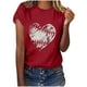 thumbnail image 1 of Camiseta de mujer Camisetas divertidas y lindas de manga corta Camiseta de otoño Hearth Love Camiseta de regalo Tops Blusa Regalo para parejas Pompotops hkajfhjk458014, 1 of 6